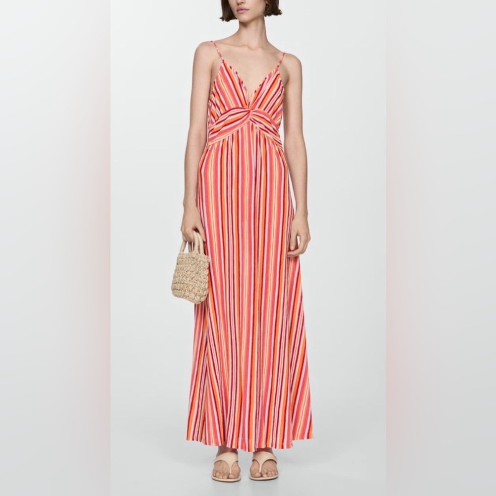 Mango Rainbow Striped Dress